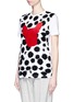Front View - Click To Enlarge - ÊTRE CÉCILE - Cheetah French bulldog print T-shirt
