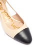 Detail View - Click To Enlarge - SAM EDELMAN - 'Leah' contrast toe cap cutout leather pumps