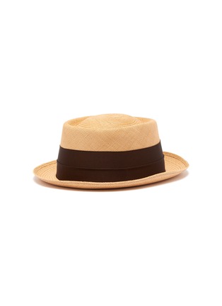 Figure View - Click To Enlarge - LOCK & CO - 'Tuscany' ribbon straw fedora hat