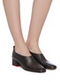 Figure View - Click To Enlarge - GRAY MATTERS - 'Micol Junior' choked-up leather pumps