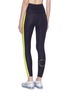 Back View - Click To Enlarge - CALVIN KLEIN PERFORMANCE - 'Space Line' stripe outseam performance leggings