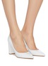 Figure View - Click To Enlarge - GIANVITO ROSSI - 'Piper' leather pumps