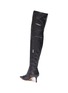  - GIANVITO ROSSI - 'Stefanie' toe cap leather thigh high boots