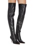 Figure View - Click To Enlarge - GIANVITO ROSSI - 'Stefanie' toe cap leather thigh high boots