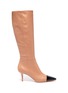 Main View - Click To Enlarge - GIANVITO ROSSI - Contrast toe knee high boots