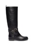 Main View - Click To Enlarge - GIANVITO ROSSI - 'Manor' buckled leather knee high boots