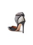 - GIANVITO ROSSI - Frill polka dot mesh leather d'orsay pumps