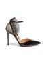 Main View - Click To Enlarge - GIANVITO ROSSI - Frill polka dot mesh leather d'orsay pumps