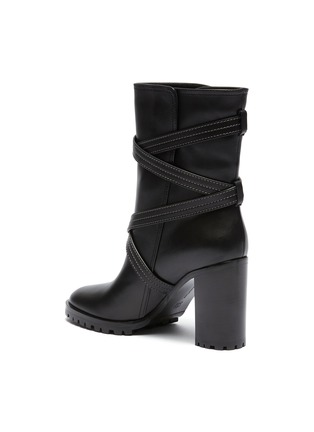  - GIANVITO ROSSI - Buckled leather mid calf boots