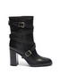 Main View - Click To Enlarge - GIANVITO ROSSI - Buckled leather mid calf boots