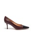 Main View - Click To Enlarge - GIANVITO ROSSI - 'Lucy' contrast toe leather pumps