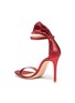  - GIANVITO ROSSI - 'Belvedere' pleated panel ankle strap lamé sandals