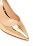Detail View - Click To Enlarge - GIANVITO ROSSI - 'Gianvito 85' mirror metallic leather pumps
