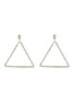 Main View - Click To Enlarge - KENNETH JAY LANE - Glass crystal triangle hoop clip earrings