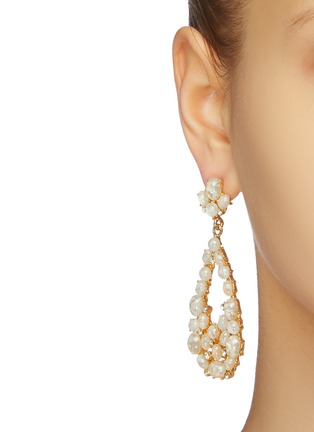 Figure View - Click To Enlarge - KENNETH JAY LANE - Embellished teardrop earrings