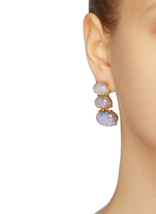 Figure View - Click To Enlarge - KENNETH JAY LANE - Opal drop earrings