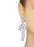 Figure View - Click To Enlarge - KENNETH JAY LANE - Glass crystal mismatched sculptural drop clip earrings