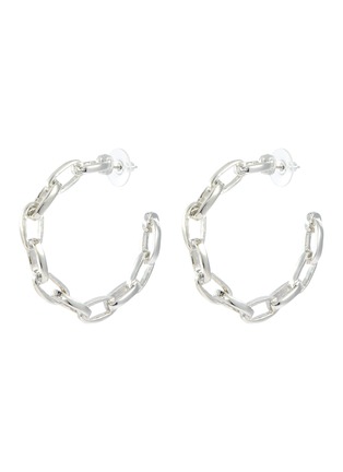 Main View - Click To Enlarge - KENNETH JAY LANE - Chain link hoop earrings
