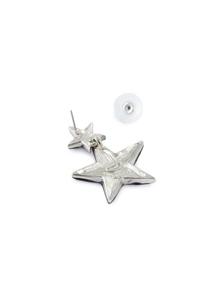 Detail View - Click To Enlarge - KENNETH JAY LANE - Glass crystal star link drop earrings