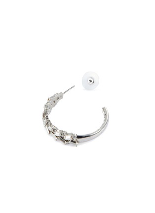 Detail View - Click To Enlarge - KENNETH JAY LANE - Glass crystal hoop earrings