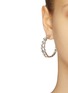 Figure View - Click To Enlarge - KENNETH JAY LANE - Glass crystal hoop earrings