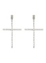Main View - Click To Enlarge - KENNETH JAY LANE - Glass crystal cross drop clip earrings