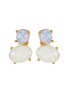 Main View - Click To Enlarge - KENNETH JAY LANE - Opal link drop clip earrings