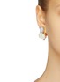 Figure View - Click To Enlarge - KENNETH JAY LANE - Opal link drop clip earrings
