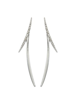 Main View - Click To Enlarge - KENNETH JAY LANE - Glass crystal curved bar drop earrings