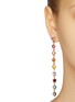 Figure View - Click To Enlarge - KENNETH JAY LANE - Glass crystal linear drop earrings