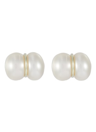 Main View - Click To Enlarge - BELINDA CHANG - 'Soulmate' freshwater pearl 14k gold stud earrings