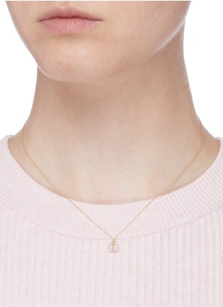 Figure View - Click To Enlarge - BELINDA CHANG - 'Soulmate' freshwater pearl pendant 14k gold necklace