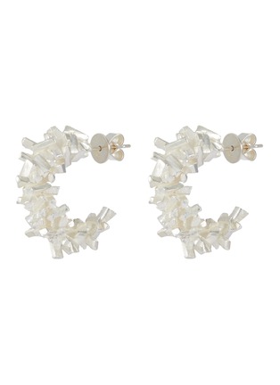 Main View - Click To Enlarge - BELINDA CHANG - 'Confetti' silver hoop earrings