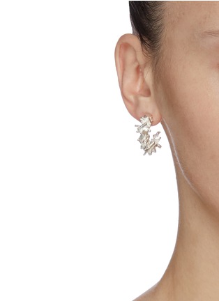 Figure View - Click To Enlarge - BELINDA CHANG - 'Confetti' silver hoop earrings