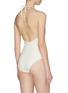 Back View - Click To Enlarge - PEONY - 'Wicker' halterneck one piece swimsuit