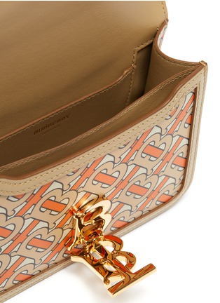 Detail View - Click To Enlarge - BURBERRY - 'TB' monogram print leather bum bag
