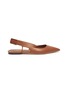 Main View - Click To Enlarge - BURBERRY - Logo slingback leather skimmer flats