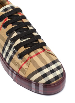 Detail View - Click To Enlarge - BURBERRY - Vintage check canvas sneakers