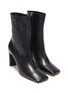 Detail View - Click To Enlarge - WANDLER - 'Isa' square toe lambskin leather boots