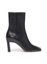 Main View - Click To Enlarge - WANDLER - 'Isa' square toe lambskin leather boots