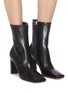 Figure View - Click To Enlarge - WANDLER - 'Isa' square toe lambskin leather boots