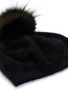 Detail View - Click To Enlarge - YVES SALOMON - Fox fur pompom knit beanie