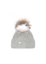 Main View - Click To Enlarge - YVES SALOMON - Fox fur pompom rib knit beanie