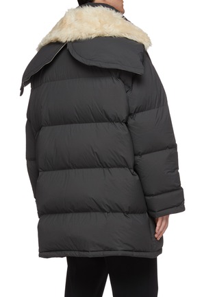 Back View - Click To Enlarge - JIL SANDER - Shearling hooded down puffer jacket