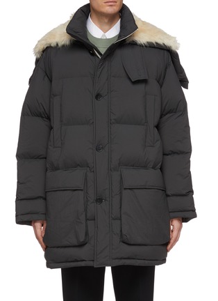 Main View - Click To Enlarge - JIL SANDER - Shearling hooded down puffer jacket