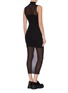 Back View - Click To Enlarge - MARCHEN - Sheer knit turtleneck sleeveless maxi dress