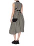 Back View - Click To Enlarge - MARCHEN - Check plaid embellished cut out maxi dress