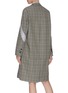Back View - Click To Enlarge - MARCHEN - Contrast front strip embellished check plaid coat
