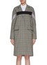 Main View - Click To Enlarge - MARCHEN - Contrast front strip embellished check plaid coat