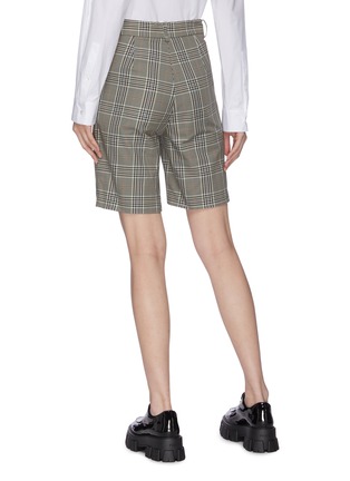 Back View - Click To Enlarge - MARCHEN - Check plaid shorts